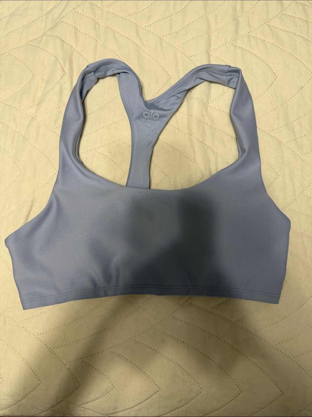 ALO Yoga Light Blue Racerback Sports Bra